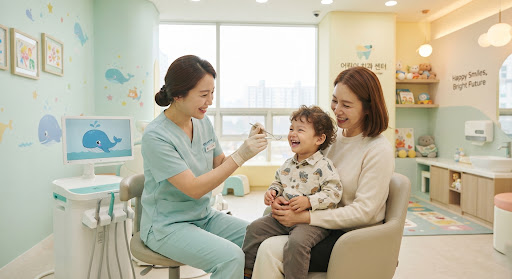 영유아 구강검진 장면